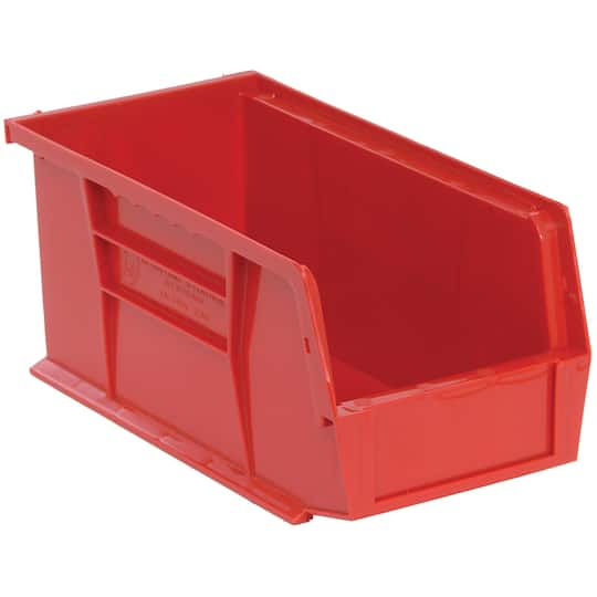 Quantum Food Service QUS230 RD Stack & Hang Shelf Bin - 10 7/8 x 5 1/2, Red, Case of 12